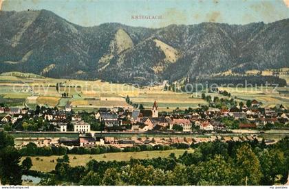 Krieglach Steiermark Gesamtansicht mit Alpenpanorama