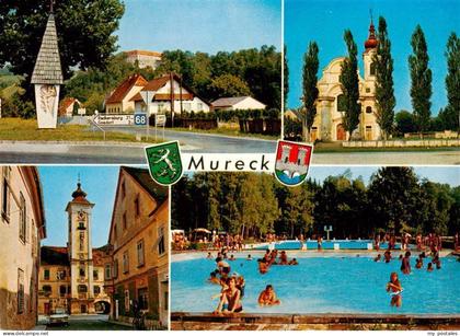 Mureck Bildstock Kirche Ortspartie Schwimmbad