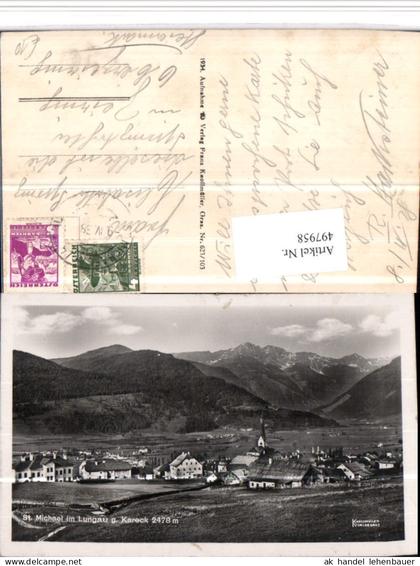 497958,St. Michael im Lungau Totale geg. Kareck Bergkulisse