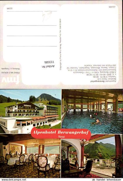723586 Berwang Alpenhotel Berwangerhof Gemeinde Berwang Bez. Reutte