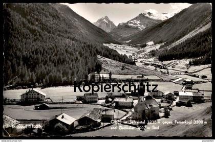 ÄLTERE POSTKARTE GRIES IM SELLRAINTAL 1238 M GEGEN FERNERKOGL 3300 M UND ZISCHKELES 3007 M TIROL SELLRAIN SELLREIN AK