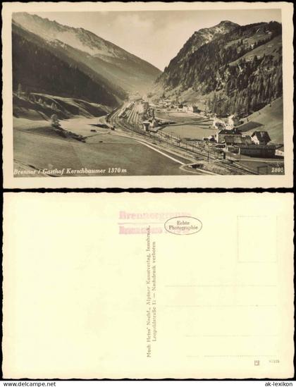 Ansichtskarte Matrei am Brenner Brenner Gasthof Kerschbaumer 1370 m 1930  Tirol
