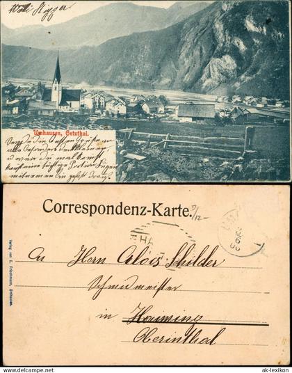 Ansichtskarte Umhausen Stadtpartie Oetzthal 1906