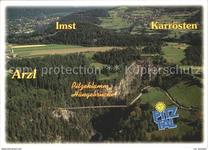 Arzl Pitztal Pitzeklamm-Haengebruecke Fliegeraufnahme