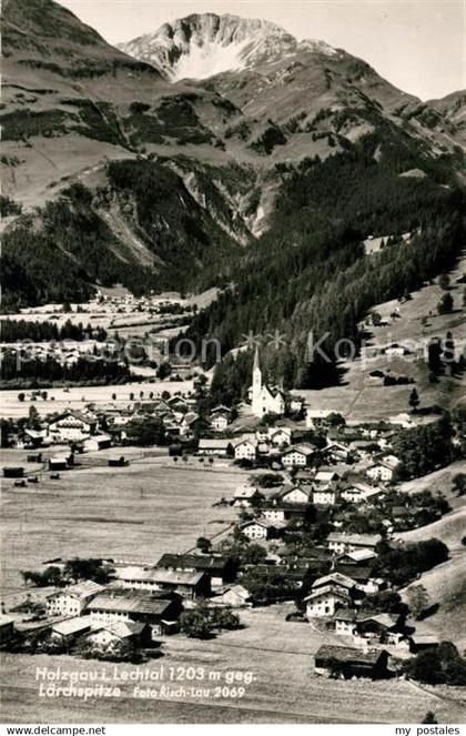 Holzgau Panorama Lechtal gegen Laerchspitze Fliegeraufnahme
