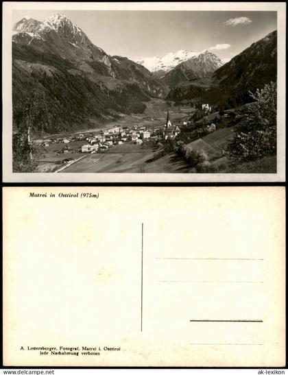 Innergschlöß-Matrei in Osttirol Panorama-Ansicht Matrei in Osttirol (975m) 1940