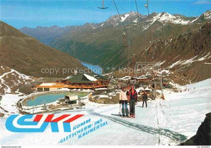 Kaunertal Tirol AT Bergrestaurant Weisseeferner Sommer-Schilauf Panorama