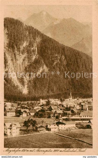 Mayrhofen Zillertal AT Ahornspitze mit Zillertal Panroama
