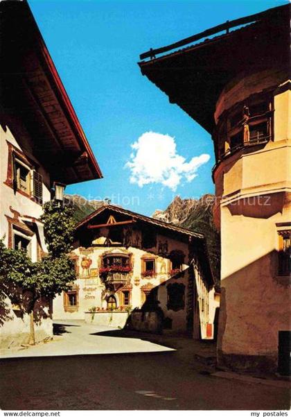 oetz Oetz oetztal Tirol AT Gasthof-Stern oetztaler-Gasthaus Fassadenmalerei Wapp