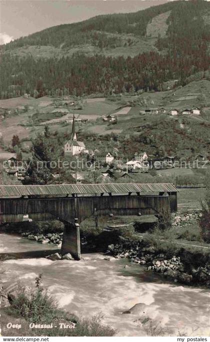Oetz oetz Tirol AT Panorama Oetztal Bergbach Holzbruecke