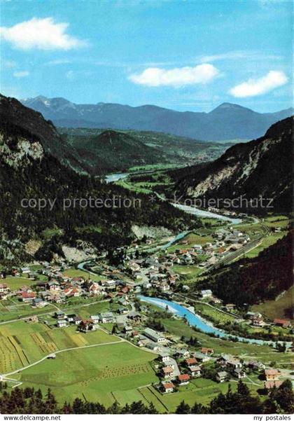 Scharnitz Fliegeraufnahme mit Mittenwald