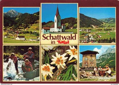 Schattwald Tirol AT Landschaftspanorama Kirche Edelweiss Wandern Picknick
