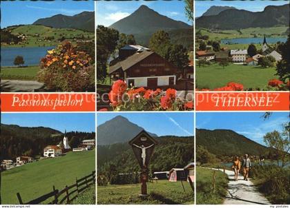 Thiersee See mit Kirchberg Passionsspielhaus Pendling Kaisergebirge Kirchberg Pf