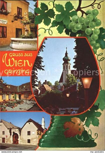 Grinzing Wien Beethovenbrunnen Heurigengarten Beethovenhaus Grinzing Kirche