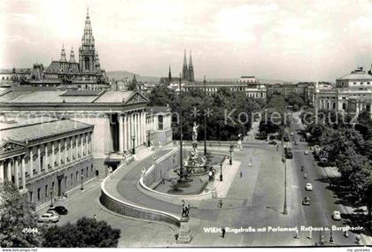 Wien Ringstrasse Parlament Rathaus Burgtheater