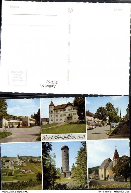 213267,Bad Leonfelden Totale Kirche Turm Straßenansicht Mehrbildkarte