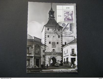 Österreich- AK Vöcklabruck, Wappenturm  mit Sonderstempel, Foto Swoboda ungebraucht
