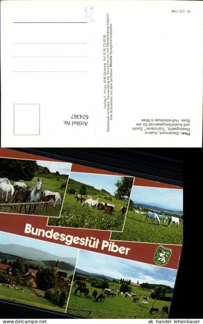 624367,Mehrbild Ak Bundesgestüt Piber Köflach Pferde Reiten Lipizzaner