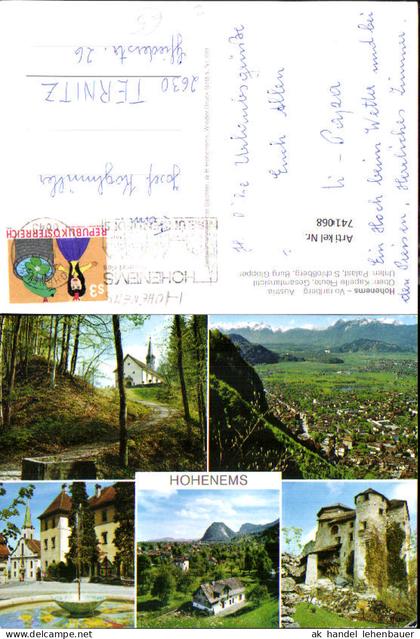 741068 Mehrbild AK Hohenems Kapelle Reute Gesamtansicht Palast Schloßberg Burg Glopper