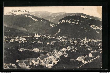 AK Götzis, Teilansicht mit Bergen
