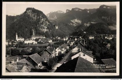 AK Hohenems, Gesamtansicht aus der Vogelschau