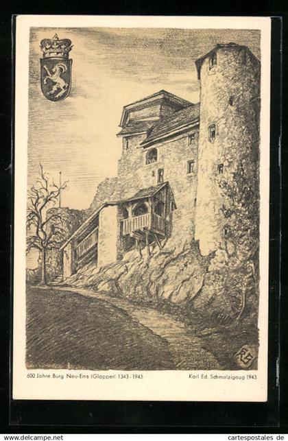 Künstler-AK Hohenems, 600 Jahre Burg Neu-Ems