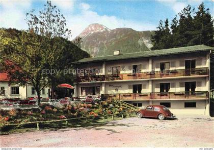Stallehr Gasthof Pension Alfenz Haus-Montafon Garten Berge VW-Kaefer Terrasse Bl