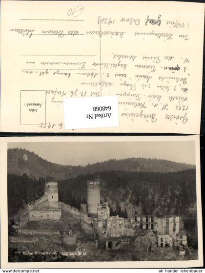 648068,tolle Foto-AK Kollmitz im Thayatale Thaya Raabs an der Thaya