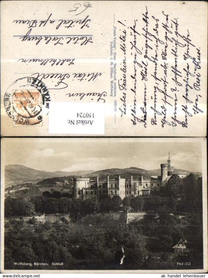 150724,Wolfsberg Ansicht Schloß 1929