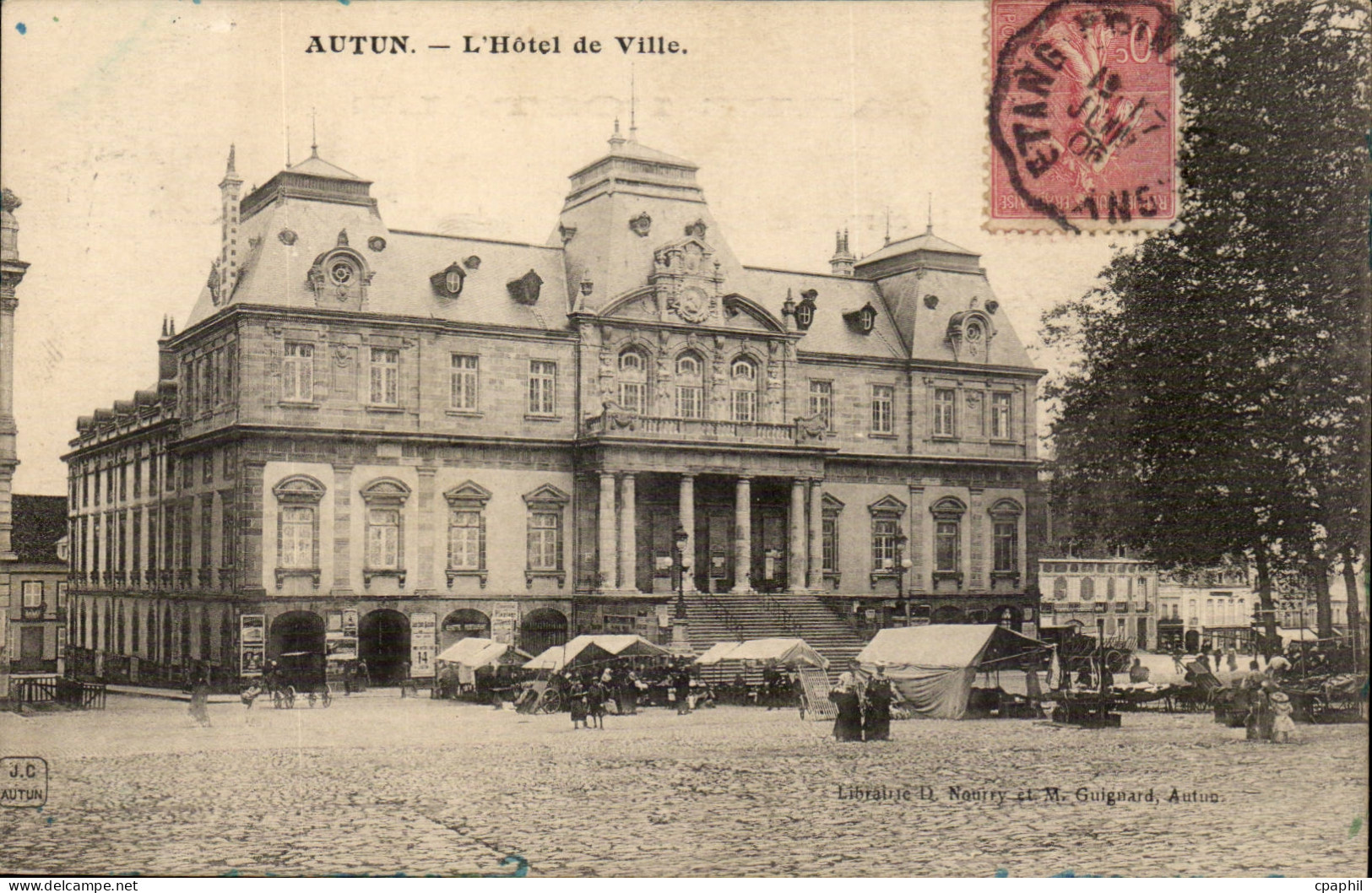 Autun CPA hotel de ville