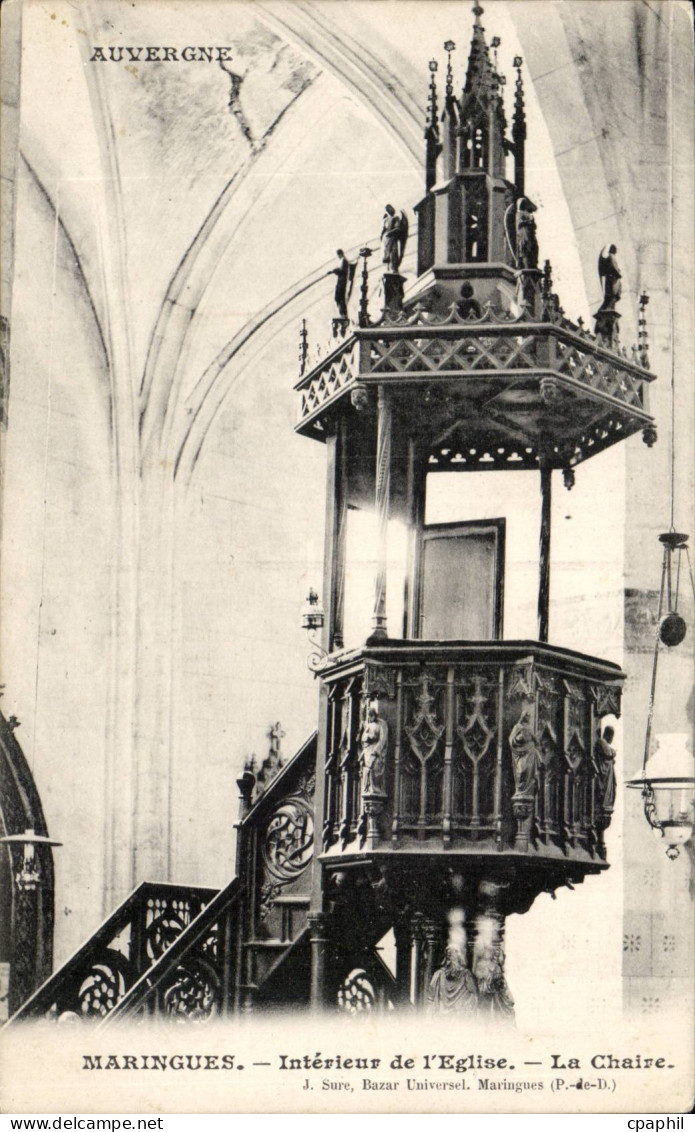 Auvergne CPA Maringues Interieur de l'eglise la chaire