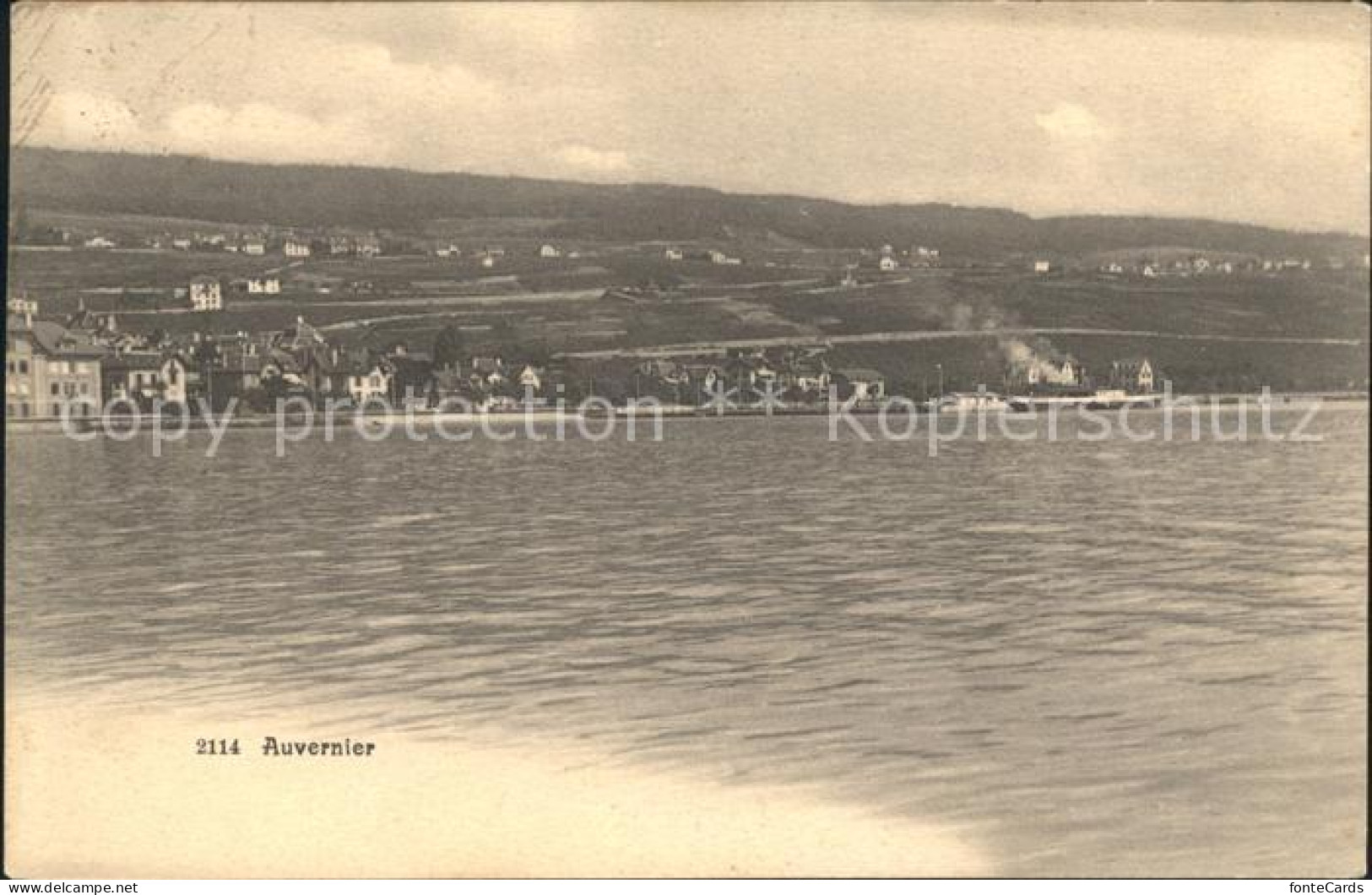 Auvernier Blick vom Neuenburgersee