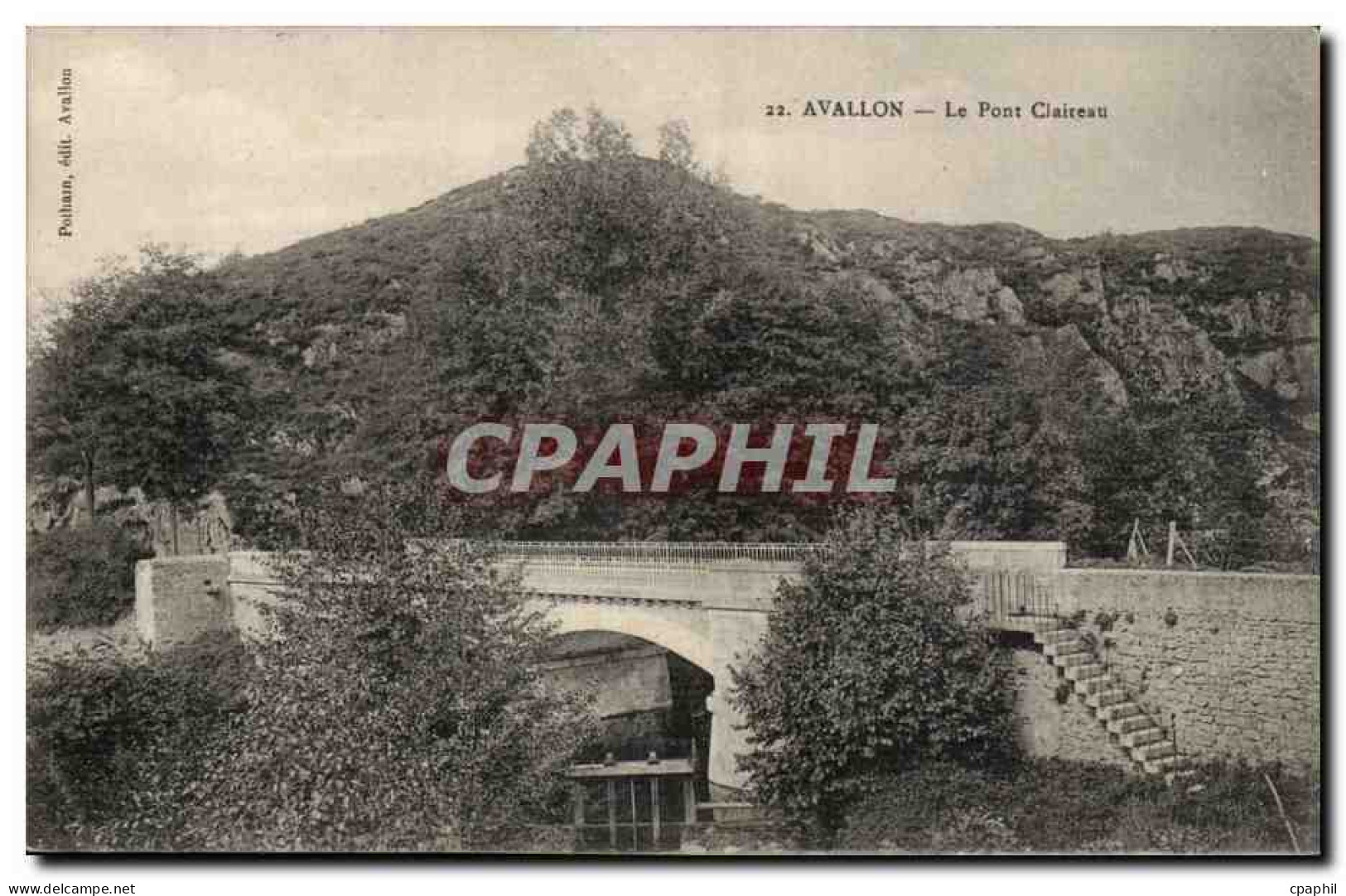 Avallon CPA Le pont Claireau