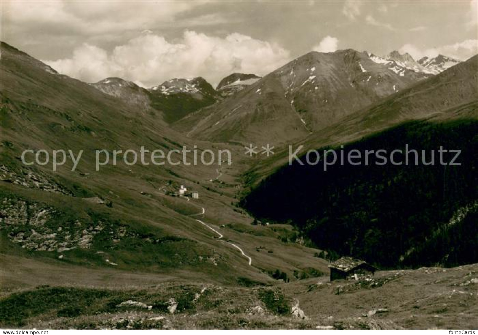 Avers GR Das Huchtal mit Avers Cresta