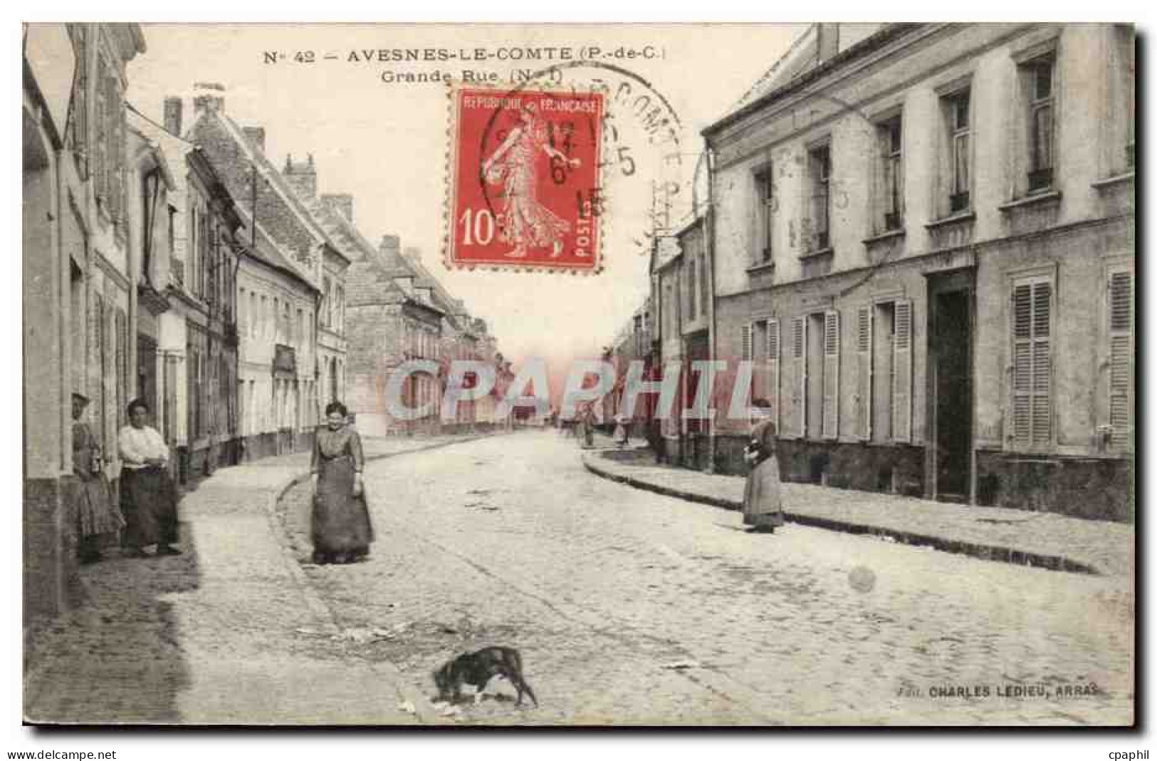 Avesnes le Comte - La Grande Rue - CPA