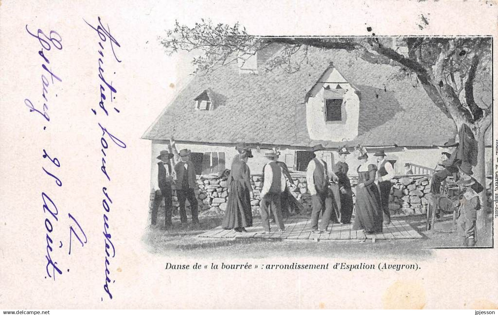 AVEYRON  12  DANSE DE "LA BOURREE" : ARRONDISSEMENT D'ESPALION