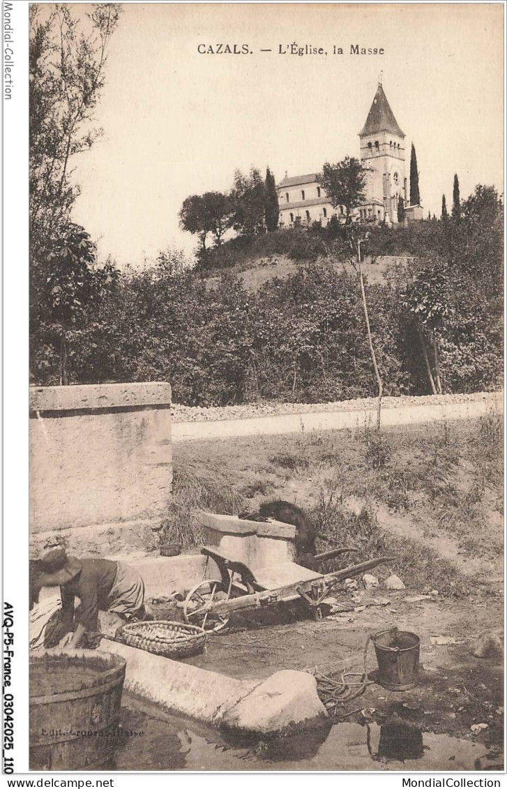 AVQP5-0307-46 - CAZALS - L'église - La masse