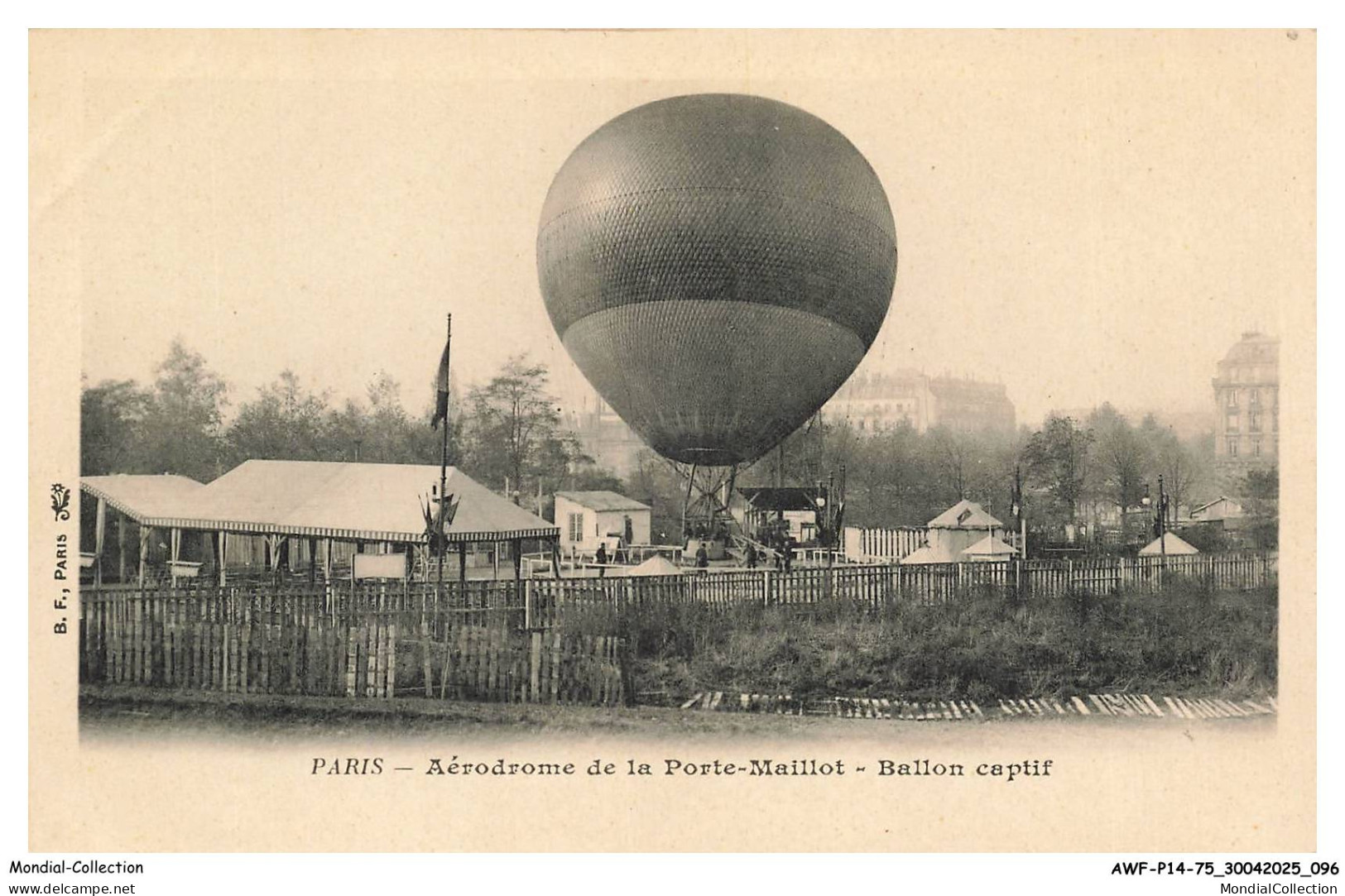 AWF-P14-1050-75 - PARIS - Aerodrome de la porte-maillot - Ballon captif