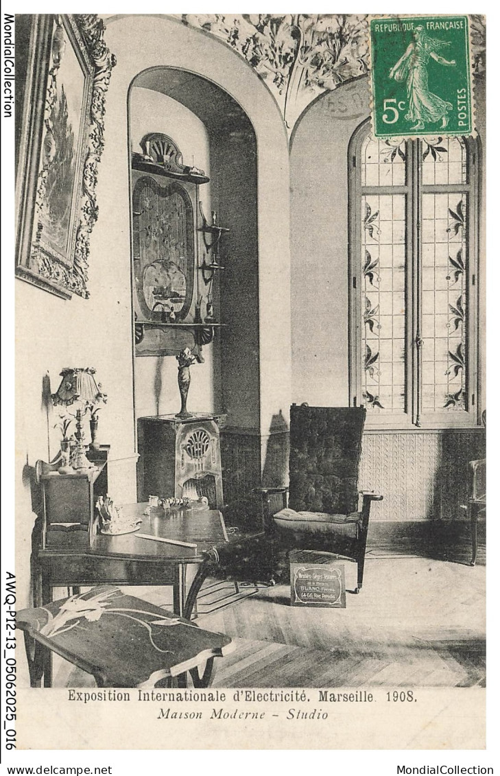 AWQP12-0753-13 - MARSEILLE - Exposition internationale d'électricité 1908 - Maison moderne - Studio