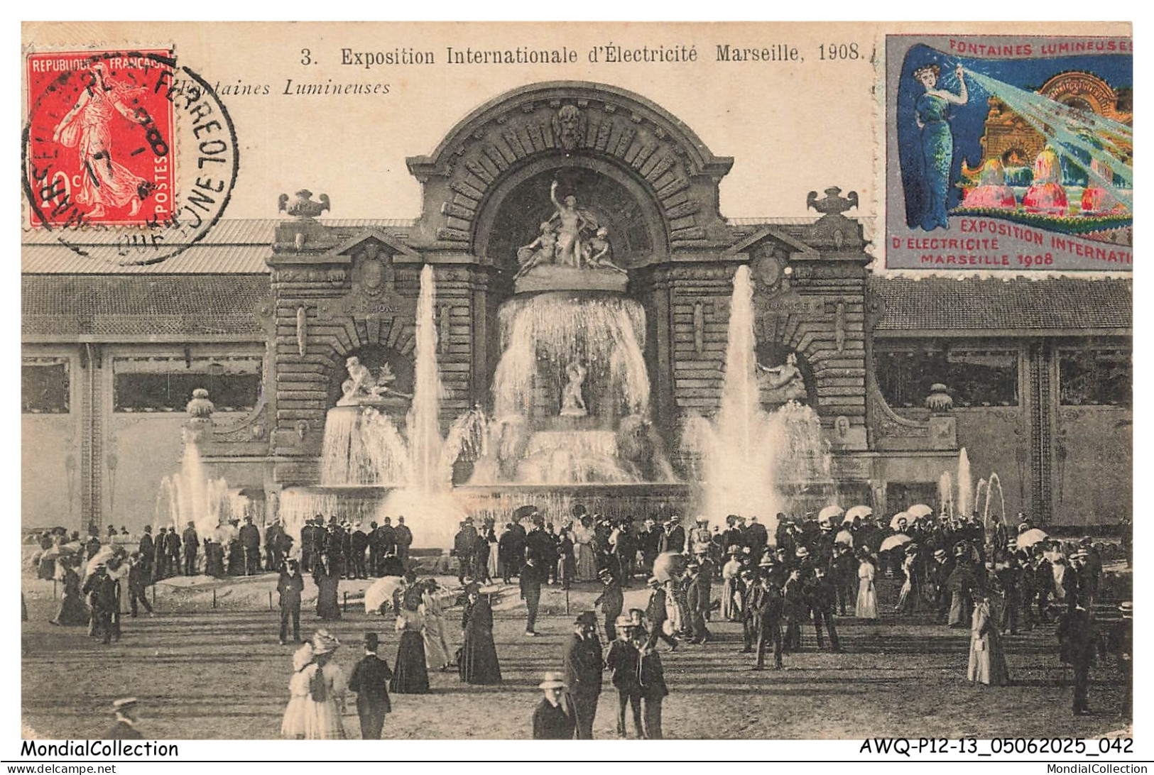 AWQP12-0766-13 - MARSEILLE - Exposition internationale d'électricité 1908 - Fontaines lumineuses