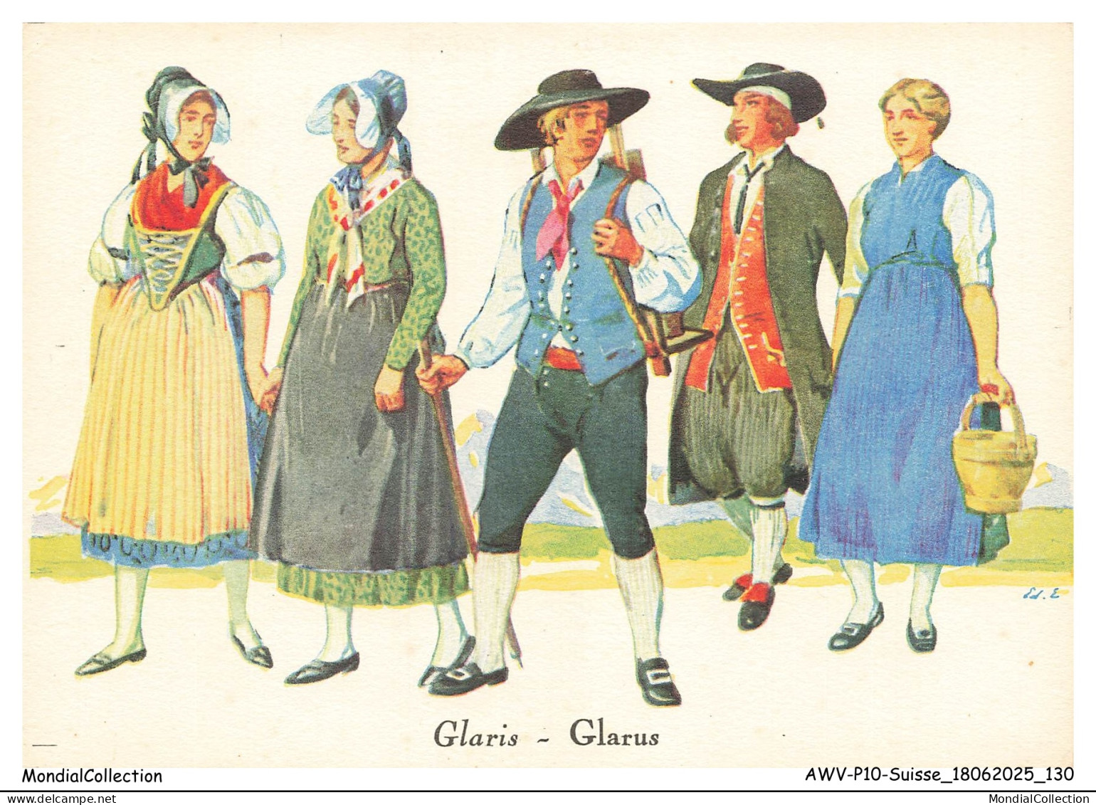 AWVP10-0879-SUISSE - GLARIS - Scenes - Costumes