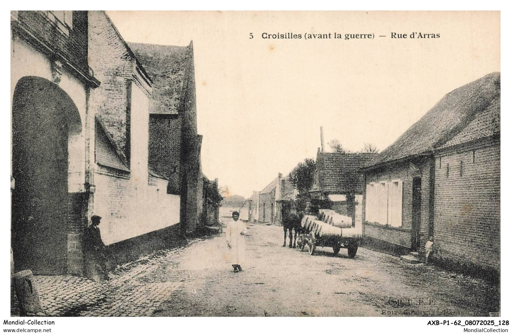 AXBP1-0065-62 - CROISILLES avant la gare - Rue d'arras