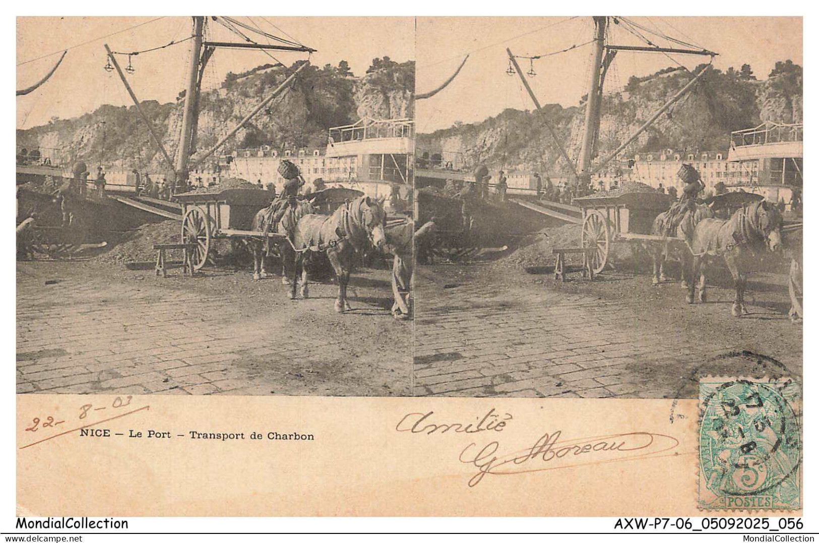 AXWP7-0649-06 - NICE - Le Port - Transport de Charbon