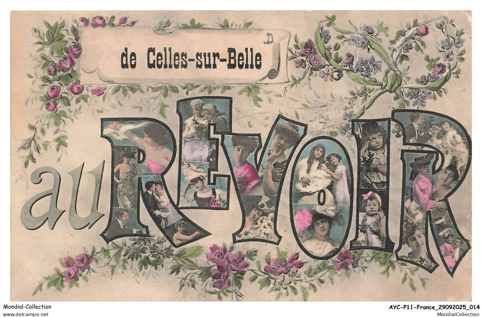 AYCP11-1039-79 - CELLES-SUR-BELLE - Fleurs et personnages