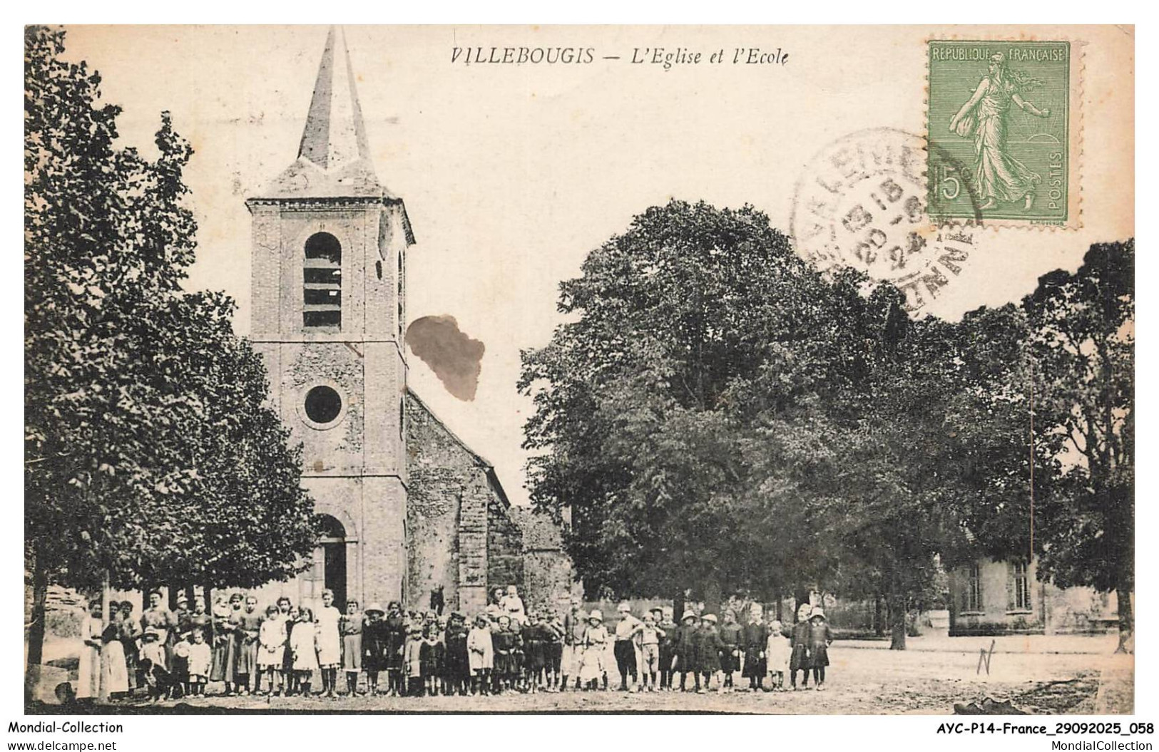 AYCP14-1347-89 - VILLEBOUGIS - L'église et l'école
