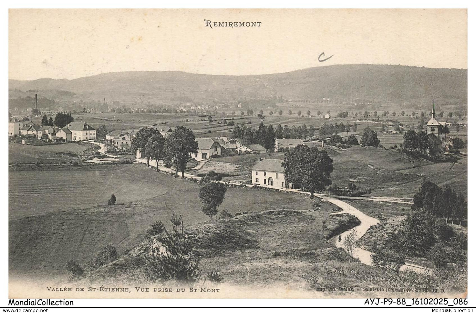 AYJP9-1067-88 - REMIREMONT - Vallée de saint-etienne - Vue prise du saint-mont
