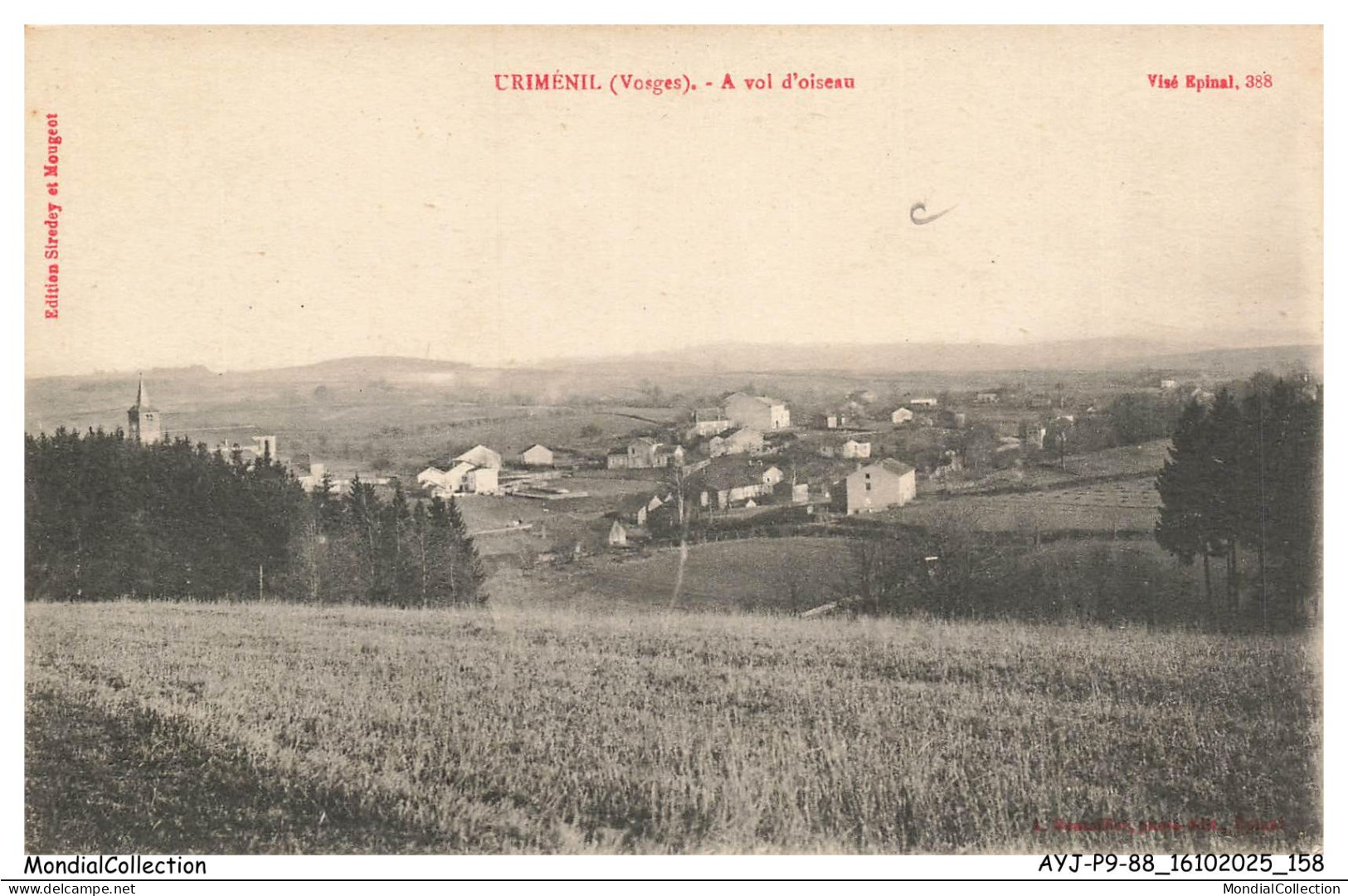 AYJP9-1103-88 - URIMENIL - A vol d'oiseau - Vue générale