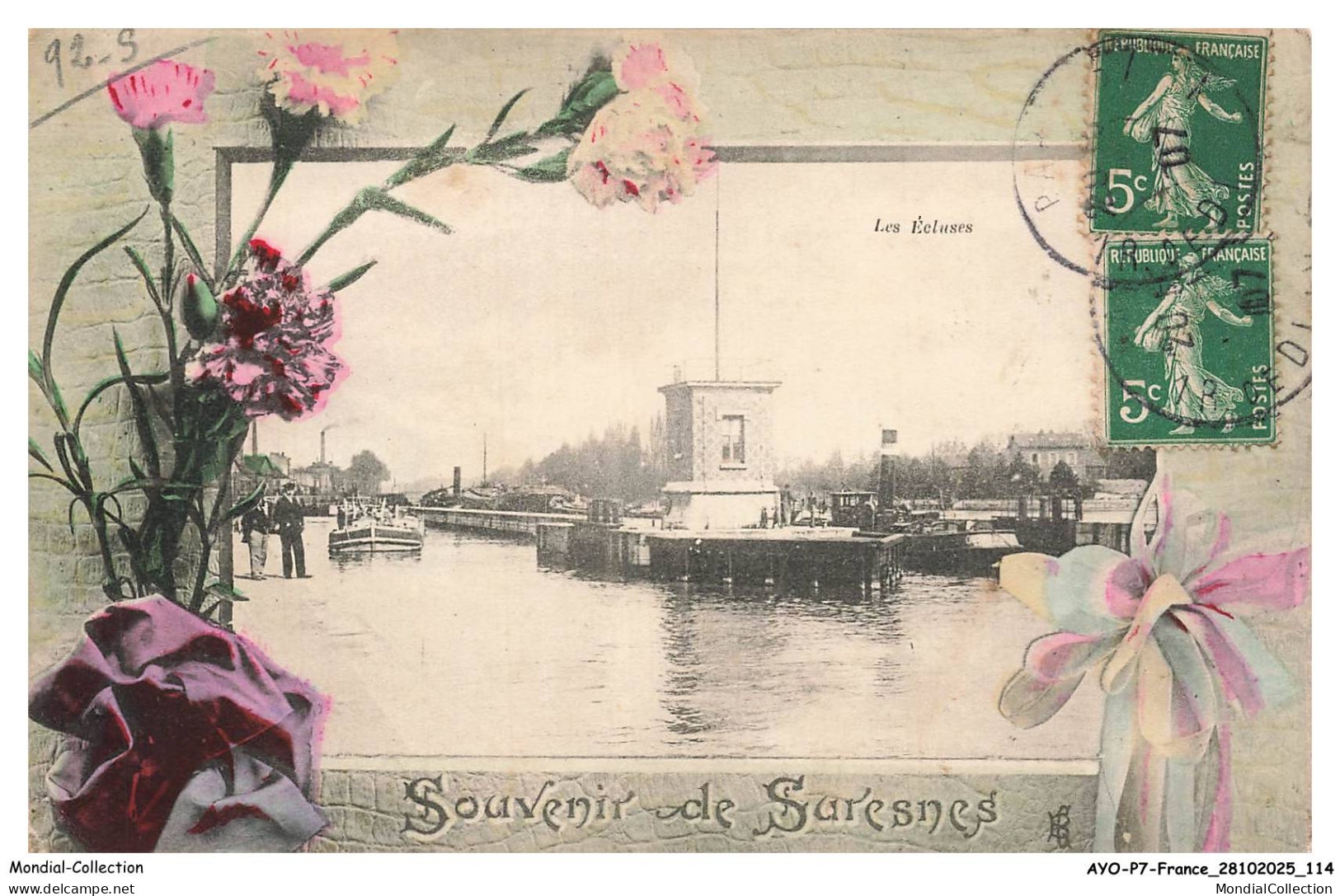 AYOP7-0681-92 - Souvenir de SURESNES - La seine et ses bords - Bateaux