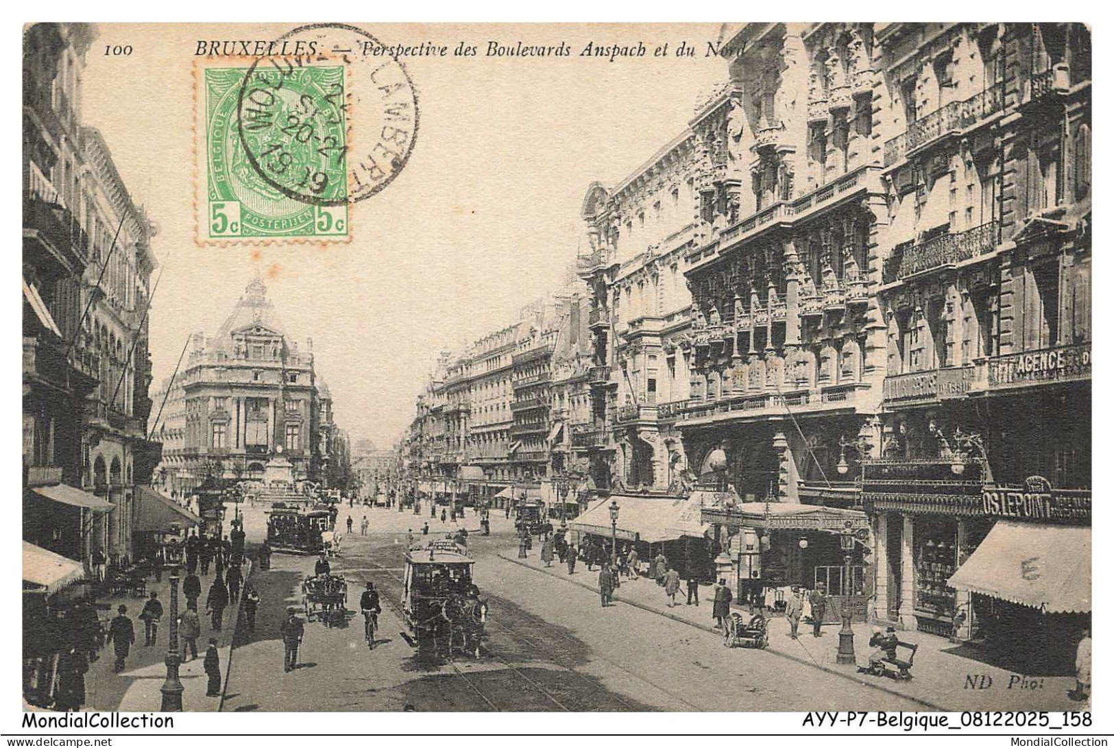 AYYP7-0659-BELGIQUE - BRUXELLES - Perspective des Boulevards Anspach et du Nord