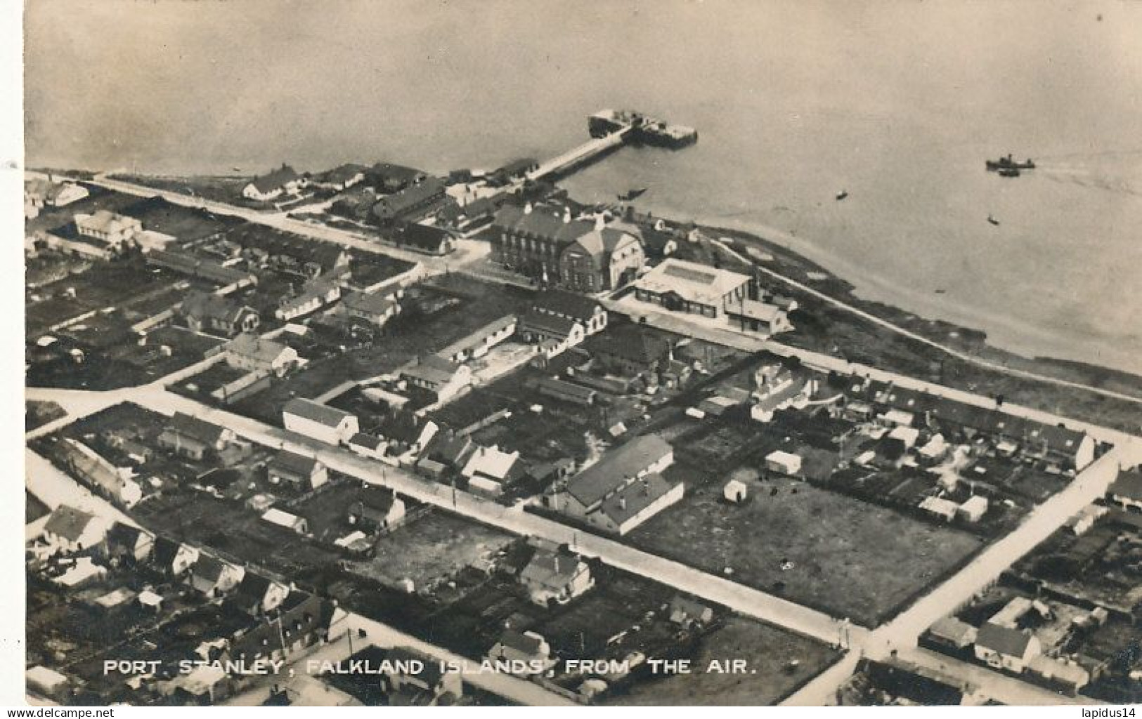 AZ 812  / C P S M      PORT STANLEY  FALKLAND ISLANDS FROM THE AIR